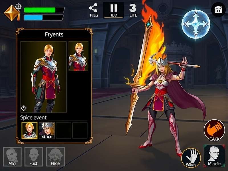 Spice Knights Elite battle system interface